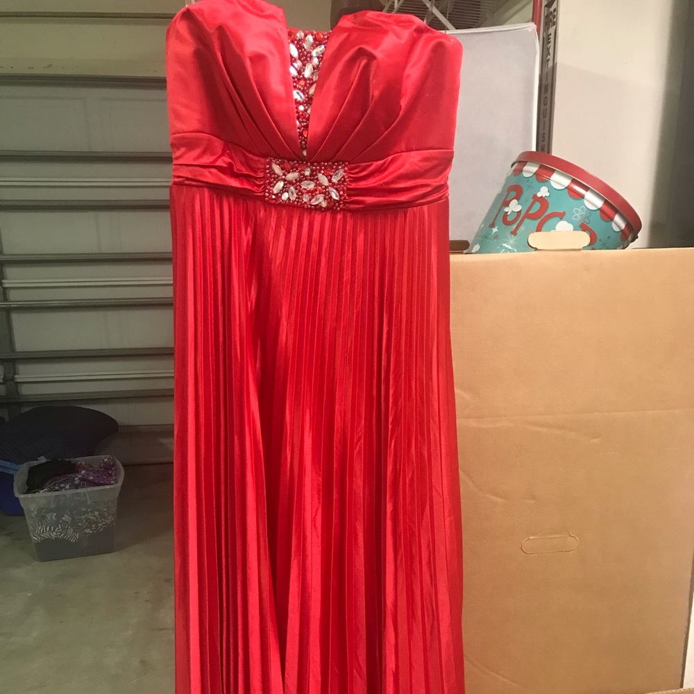 Red formal dress